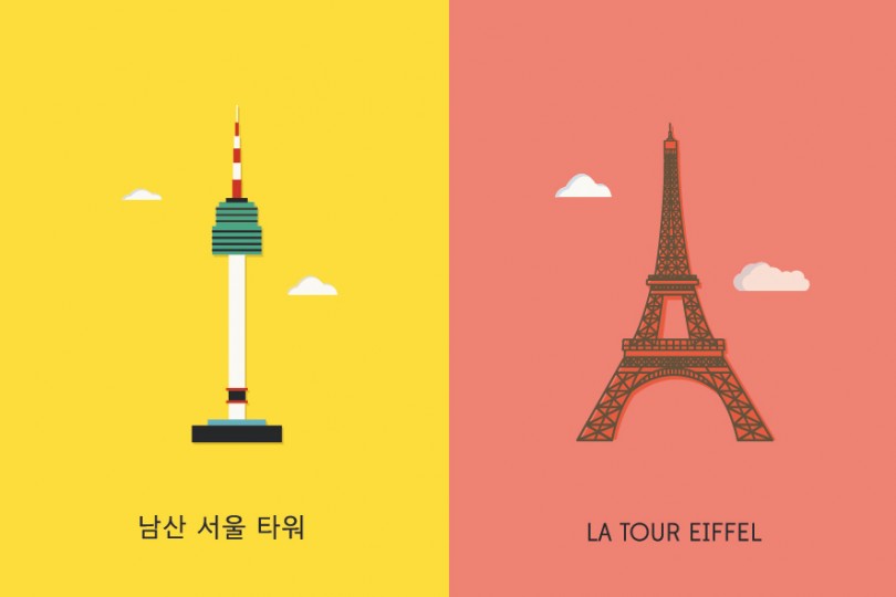 Laure Marchal | Cartes postales pour 2015- 2016 année France - Corée | image 2